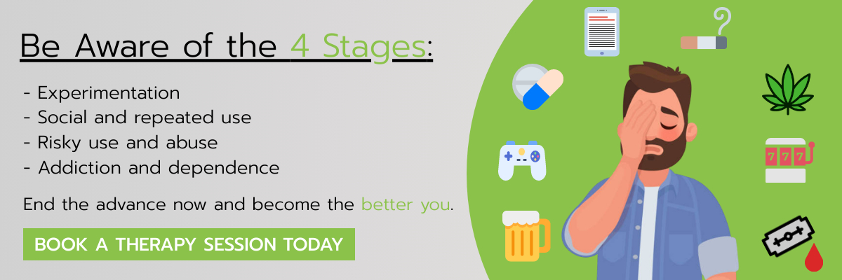 4 Stages of Addiction - Book a Therapy Call